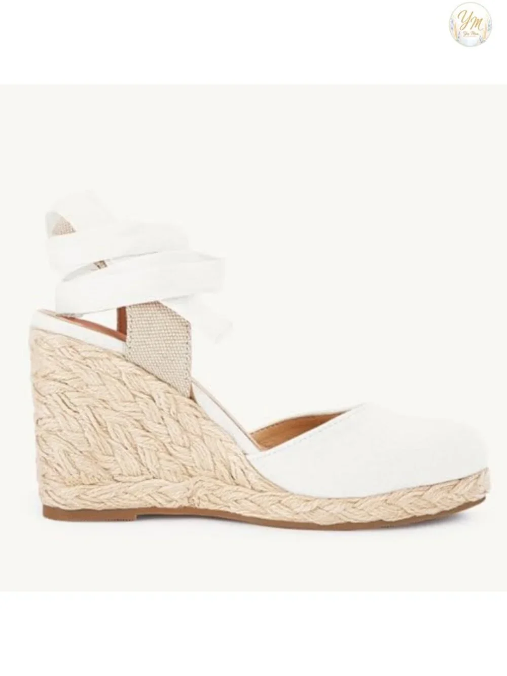 Womens Lace Up Espadrille Wedges Platform Sandals Closed Toe Slingback Heels